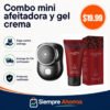 Combo mini afeitadora y gel crema