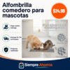 Alfombrilla comedero para mascotas