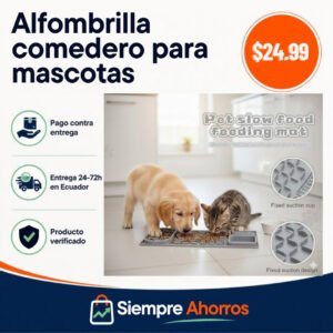 Alfombrilla comedero para mascotas