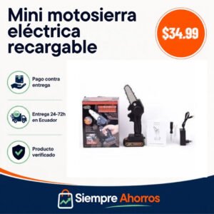 Mini motosierra eléctrica recargable